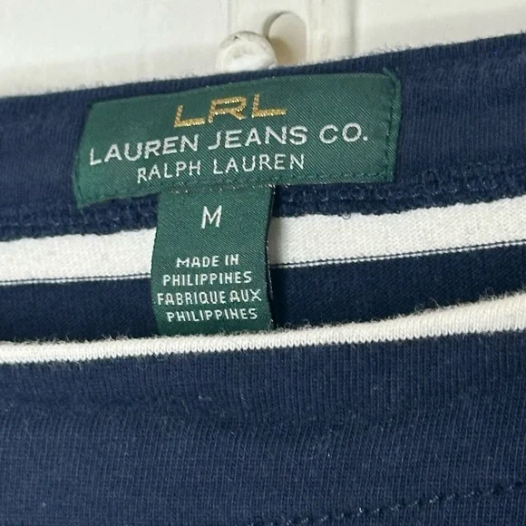 Lauren Jeans Co Navy & White Striped Tie Sleeve Dress - Picture 4 of 7